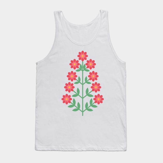 Cute Cartoon Flower Tank Top by SWON Design